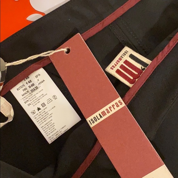 “I’m isola marras” black midi skirt pencil Sz. XL Crepe w. pockets NWT - Picture 7 of 7